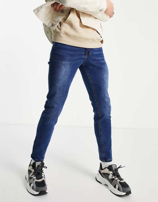 New Look skinny jeans mid blue |