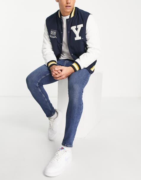 New Look skinny jeans in mid wash blue