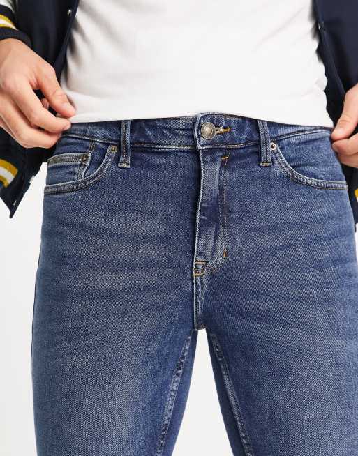 New Look skinny jeans in mid wash blue, 3 of 4