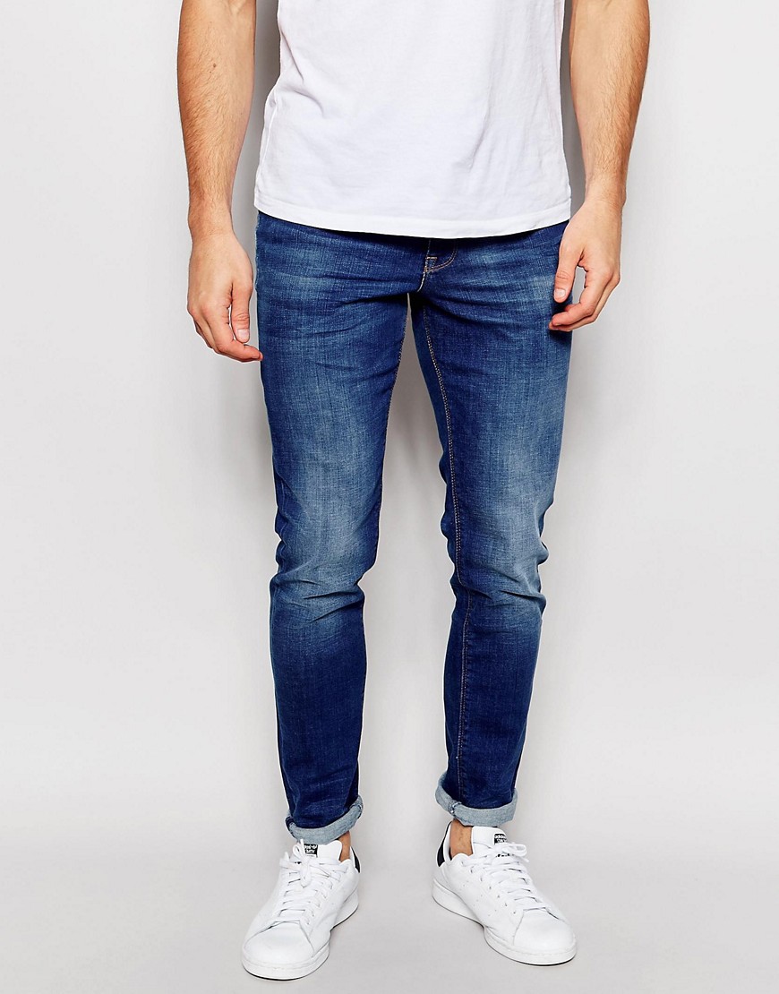 New Look Skinny Jeans In Mid Wash Blue