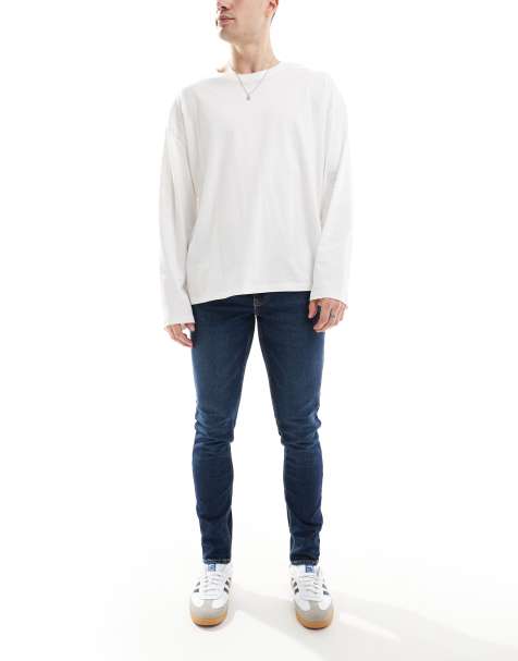 New Look skinny jeans in washed indigo blue - view 1