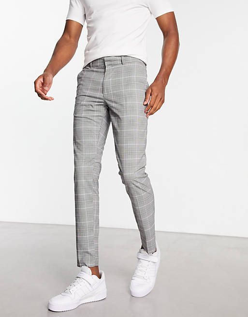 New Look skinny smart pants in gray