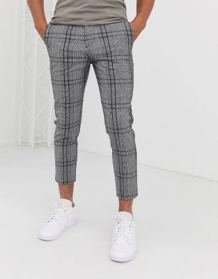 grey checkered jeans