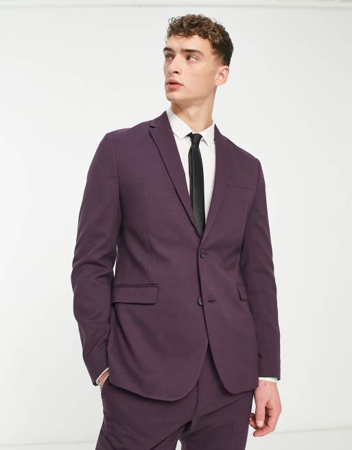 Plum suit outlet jacket