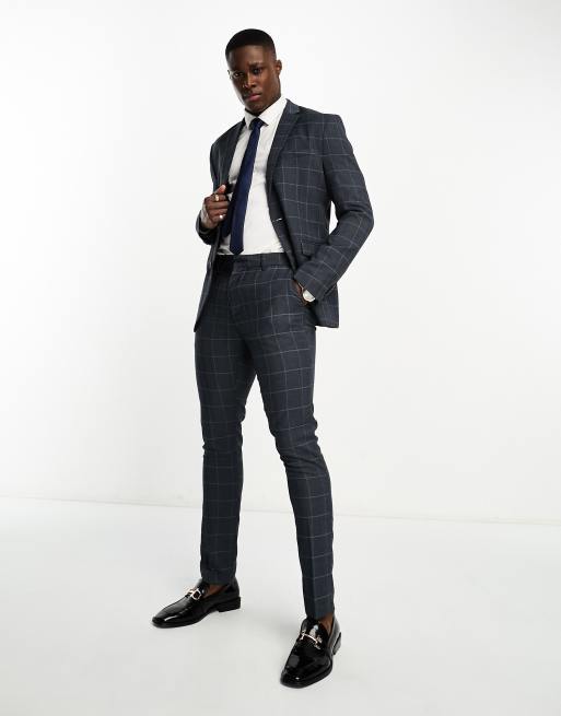 Grey skinny suit hotsell