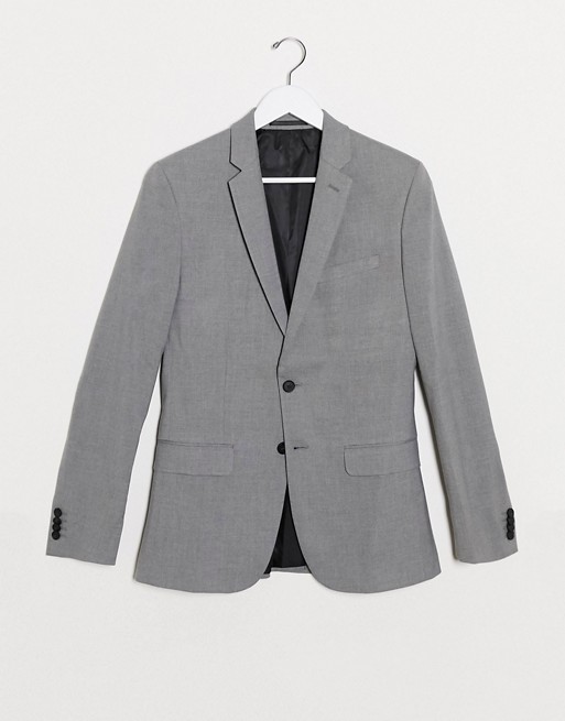 New Look skinny suit jacket in grey