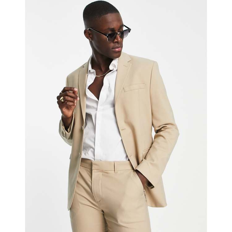 Tan suit jacket outfit sale