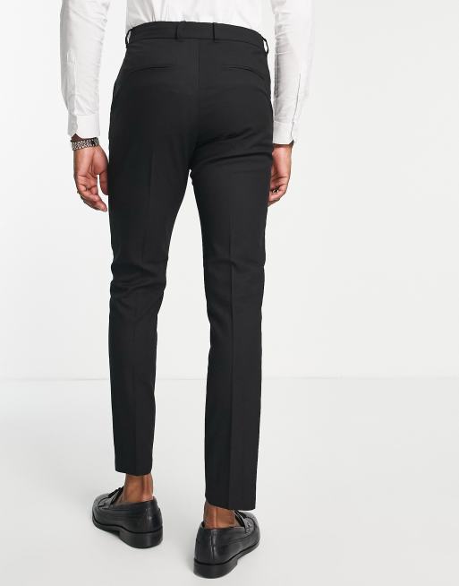 New Look skinny suit pant in black