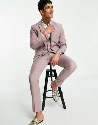 New Look skinny suit pant in pale pink