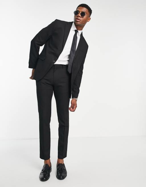 New Look super skinny suit pants in black