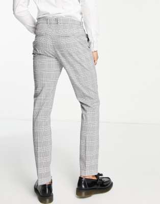 dark gray plaid pants