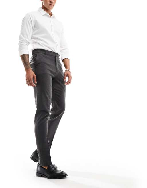 New Look skinny suit pants in grey