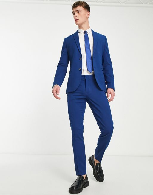 New Look slim suit pants in light blue