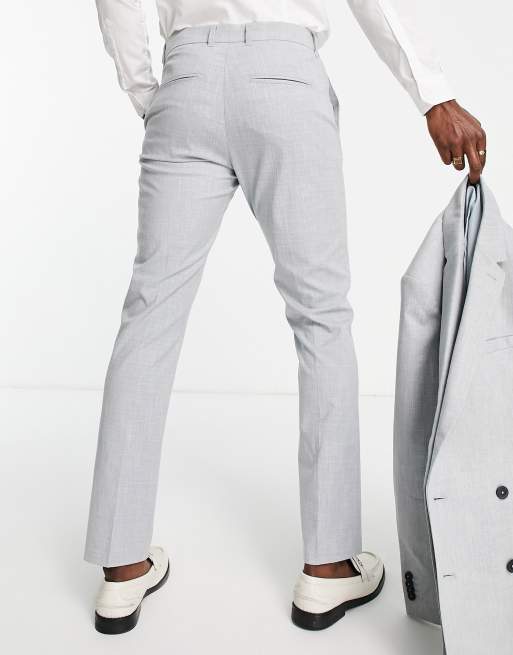 New Look skinny suit pants in light gray check