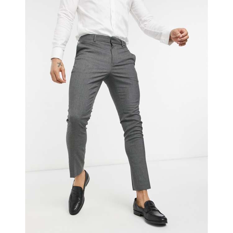 Dark grey hot sale skinny trousers