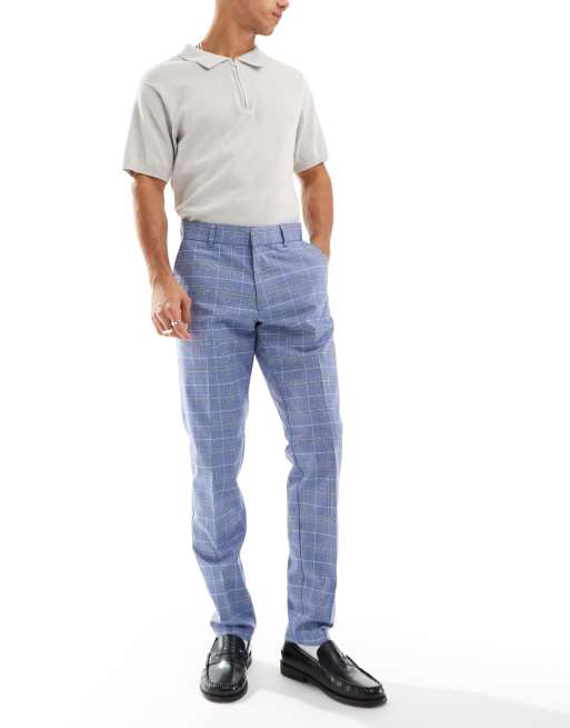 Light purple plaid store pants