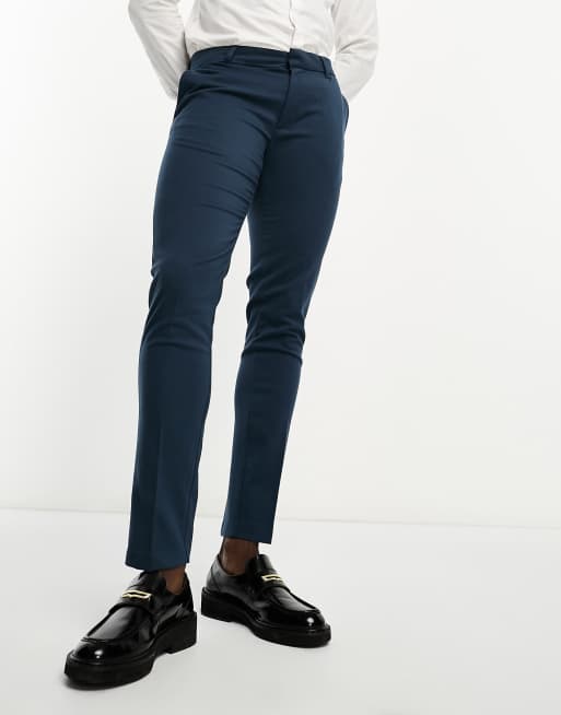 Skinny navy hot sale blue trousers