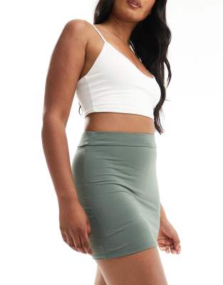 New Look skort in khaki-Green