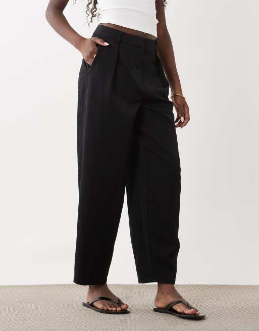 New Look skræddersyede barrel-leg-bukser i sort, 3 af 5