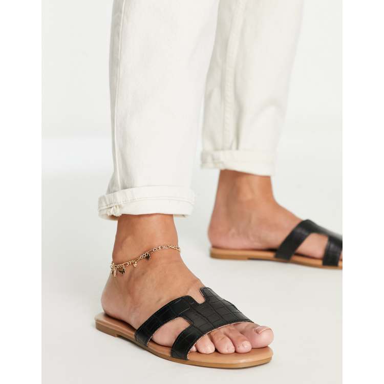 New look black sliders new arrivals