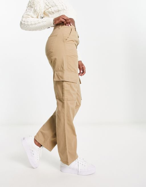 New Look slim cargo trouser in camel | ASOS