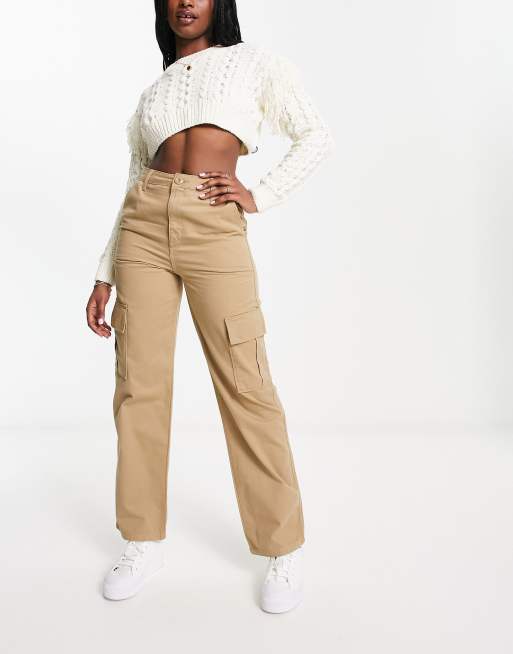 New Look slim cargo trouser in camel | ASOS