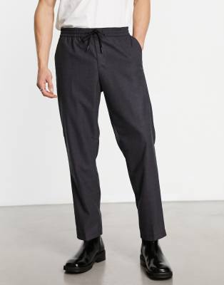 New Look New Look slim check trousers in grey