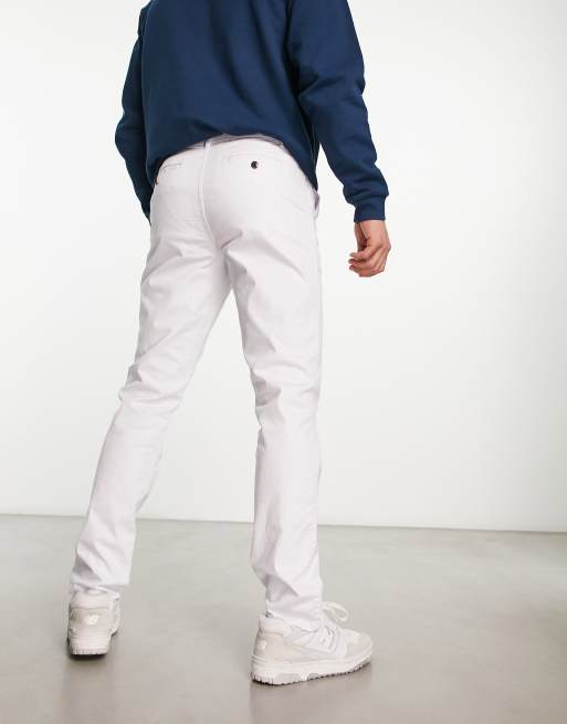 White slim chino clearance pants