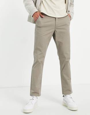 New Look slim chino trousers in dark grey - ASOS Price Checker