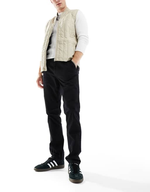 New Look slim chinos in black