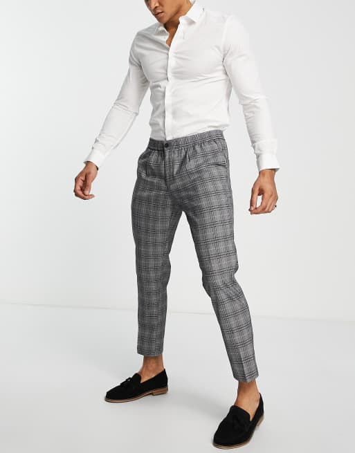 Grey check hotsell pants outfit