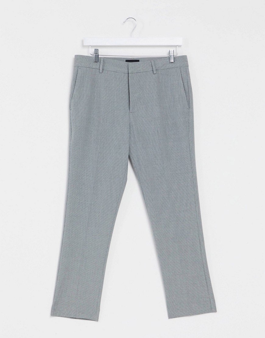New Look slim cropped suit pants in gray