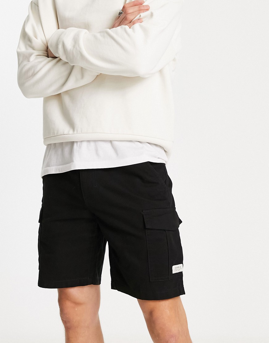 New Look Slim Fit Cargo Shorts In Black