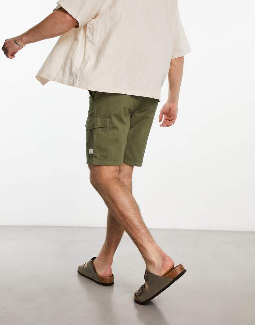 Dark khaki cheap cargo shorts