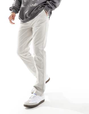 New Look New Look slim fit chino in stone-Neutral