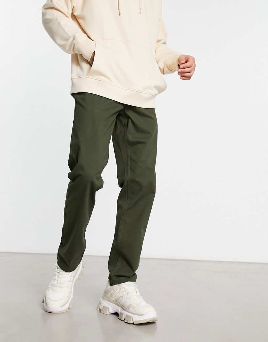 New Look slim fit chinos in khaki-Green