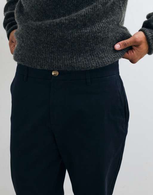 New Look slim fit chinos in navy, 3 of 5