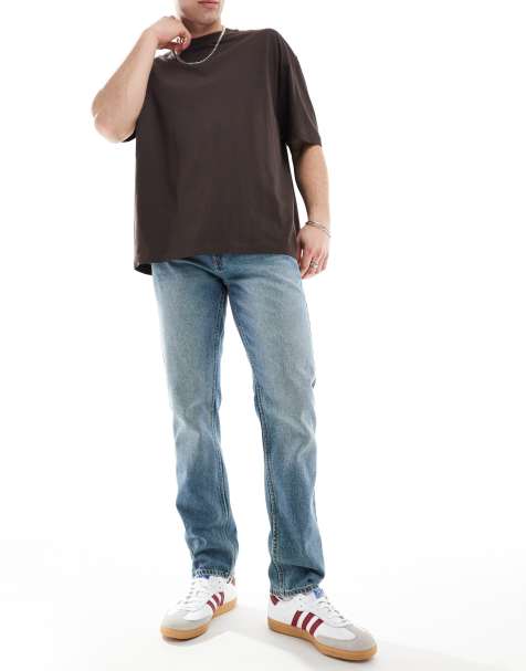 New Look - Slim fit-jeans i blå vintage-vask - view 1