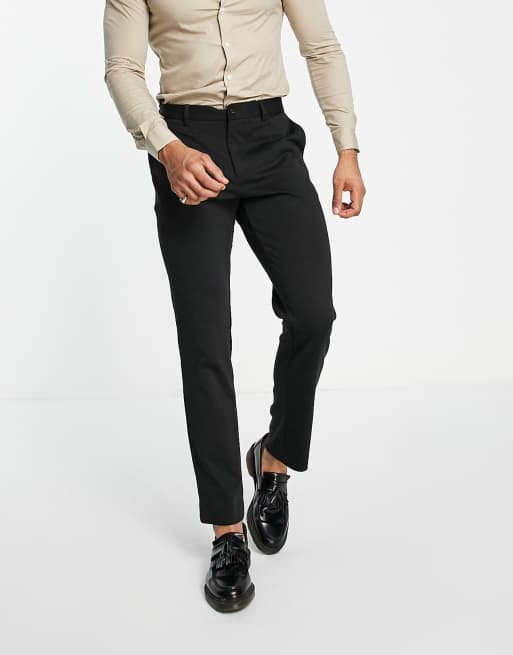 New Look slim fit smart pants in black