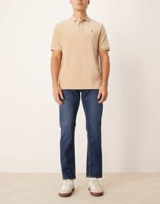 New Look slim jeans in washed indigo blue-Navy