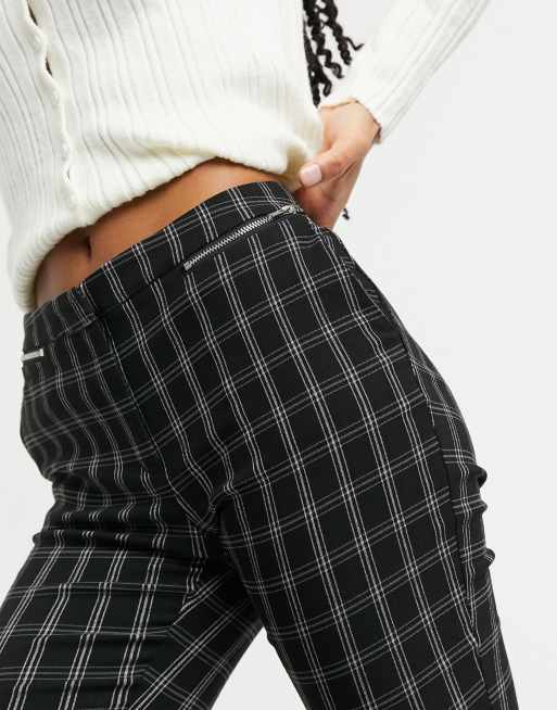 Black grid clearance pants