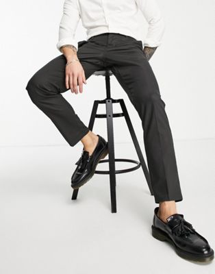 New Look slim smart trouser in dark grey