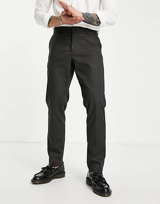  New Look slim smart trouser in dark grey 