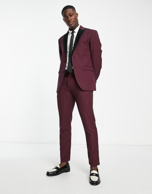 Maroon suit cheap coat