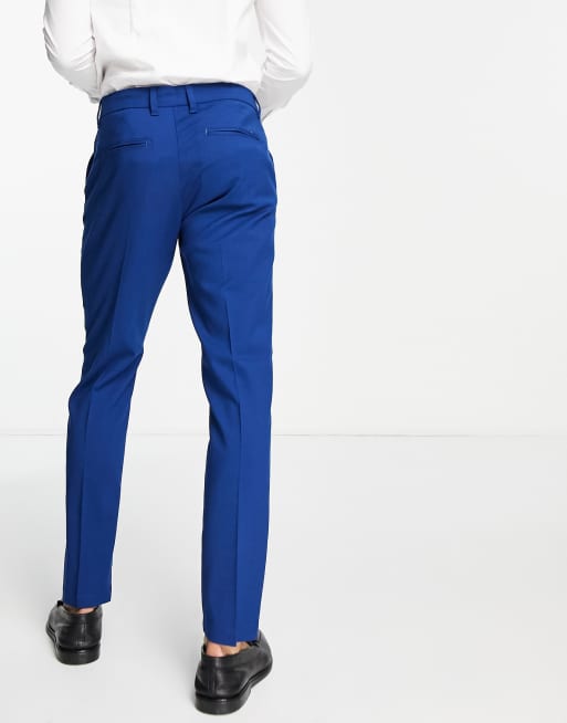 Slim fit indigo navy pants, Stylish men's trousers, High-quality indigo  navy pants