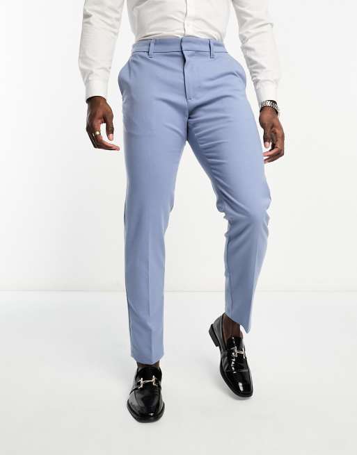 New Look slim suit pants in light blue