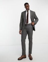 Selected Homme slim fit suit pants in navy mini stripe