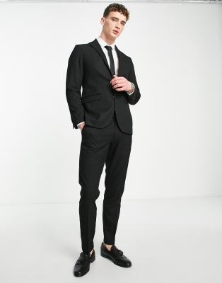 New Look slim suit trouser in black - ASOS Price Checker