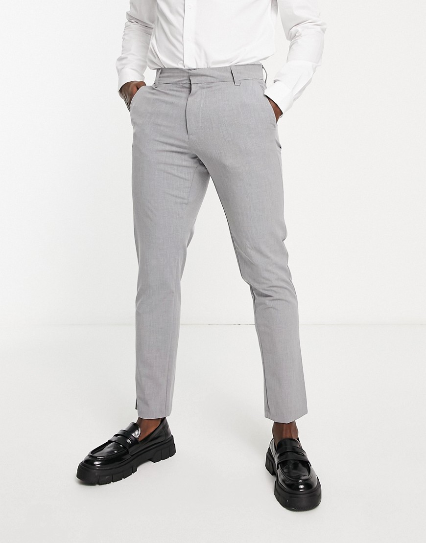 New Look slim suit trouser in grey