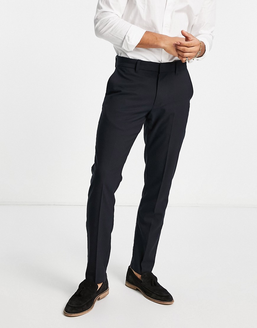 New Look slim suit trouser in navy